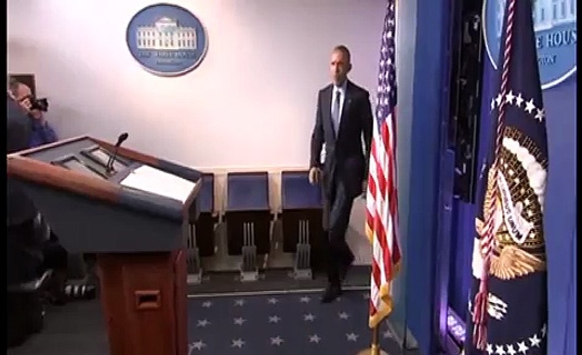 American President Barak Obama Briefing