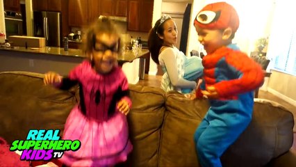 Download Video: PREGNANT FROZEN ELSA SPIDERMAN PINK SPIDERGIRL BABY SPIDEY Superhero Dance Fun In Real Life!