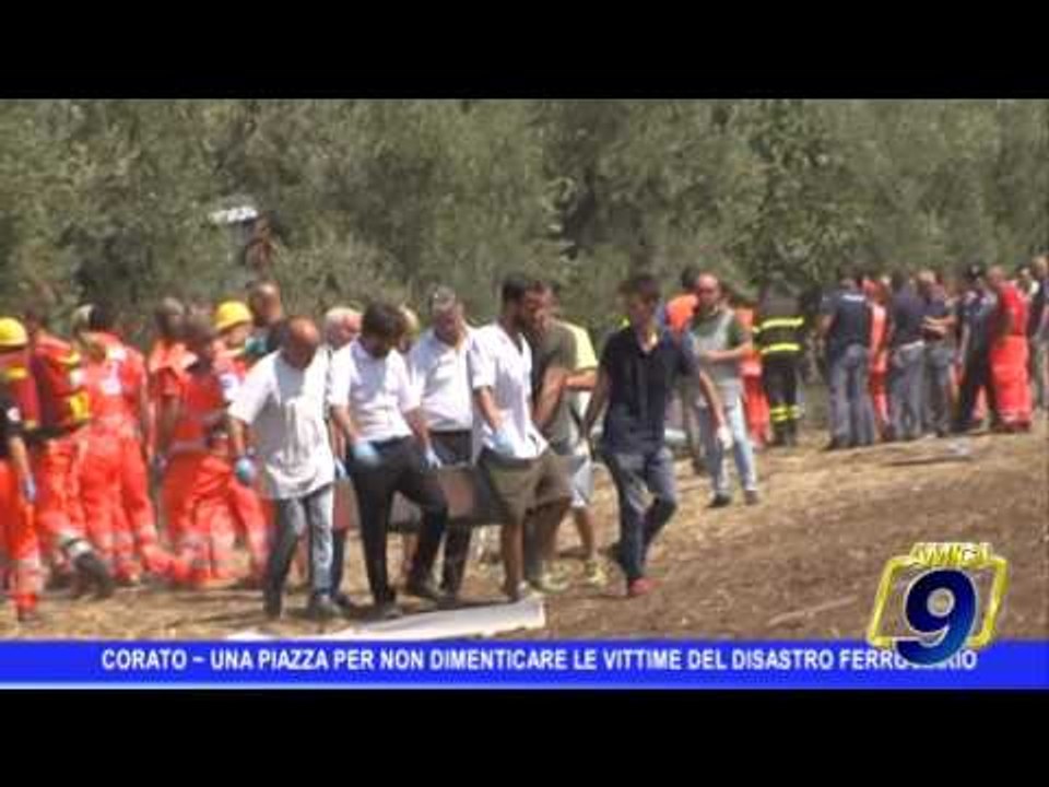 Corato | Una piazza per non dimenticare le vittime del disastro ferroviario