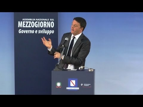 Napoli - Renzi: Sud, risorse ci sono. Tocca a classe dirigente cambiare (14.11.16)