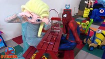 Spiderman Frozen Elsa Dancing in a Car Superhero Funny Movie in Real Life Amazing Superheroes 4K