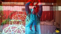 Frozen Elsa Turns EVIL! w/ Spiderman Maleficent Joker Pink Spidergirl Catwoman Funny Superhero Video