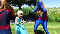 Frozen Elsas UNICORN Party Compilation! Spiderman Joker Prank Supergirl Bad Baby Mermaid Superhero