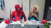 PREGNANT SPIDERMAN & PREGNANT FROZEN ELSA vs MALEFICENT! w/ Anna Joker Poo PRANK! Superhero Fun