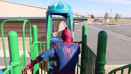 Spiderman vs Symbiote Spiderman In Real Life Superhero Fight
