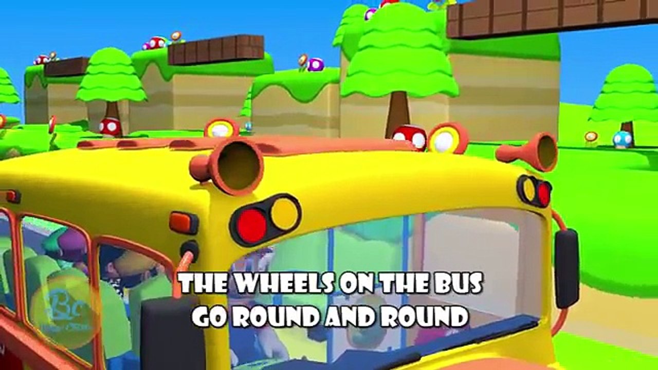 Super Mario Bros 3D Wheels On The Bus | Nursery Rhymes | 3D Animation In HD From Binggo Channel