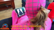 Pink Spidergirl Afraid of Spider - Pink Spidergirl is Frozen Elsa Fun Superhero in Real Life :)