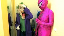 Spiderman vs Joker vs Pink Spidergirl Spiderman Loses His Head! Invisible Funny Superheroes 1