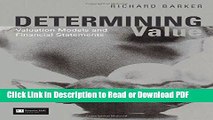 Download Determining Value: Valuation Models and Financial Statements PDF Free