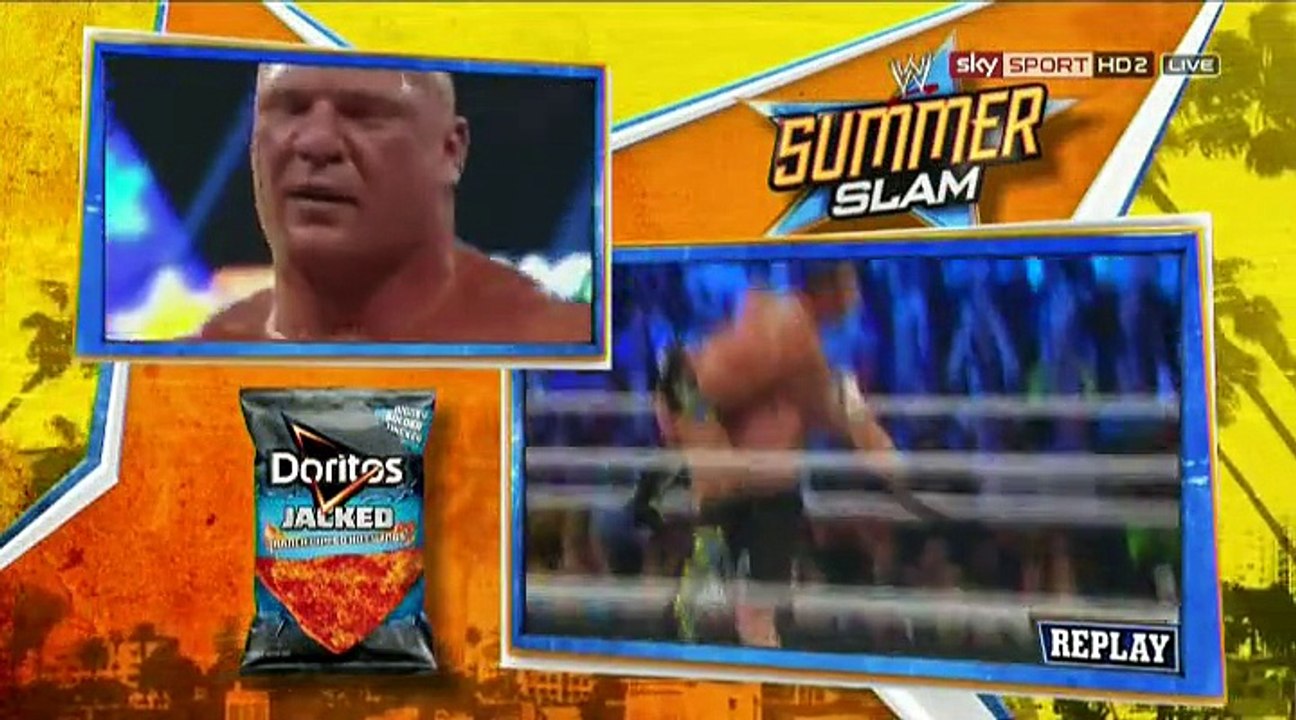 WWE Summerslam 2013 CM Punk Vs Brock Lesnar No DQ Match