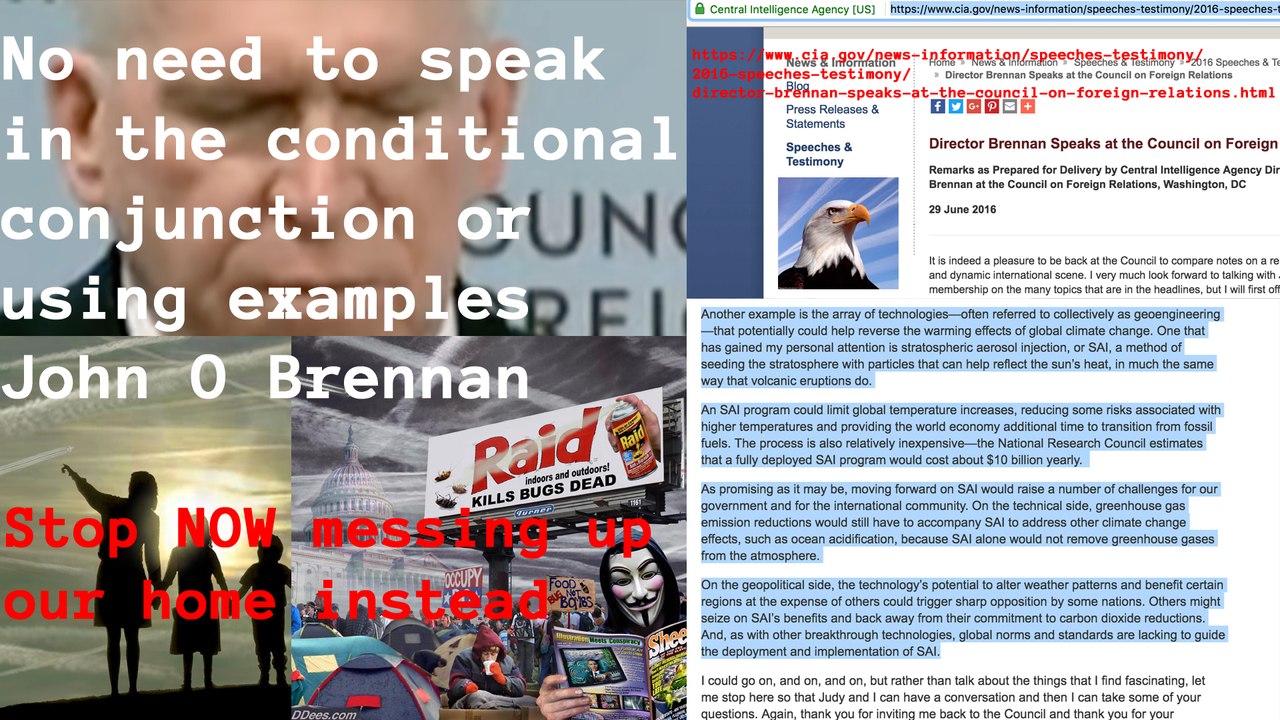 BOOM! CIA DIRECTOR ADMITS STRATOSPHERIC AEROSOL INJECTION, CHEMTRAILS