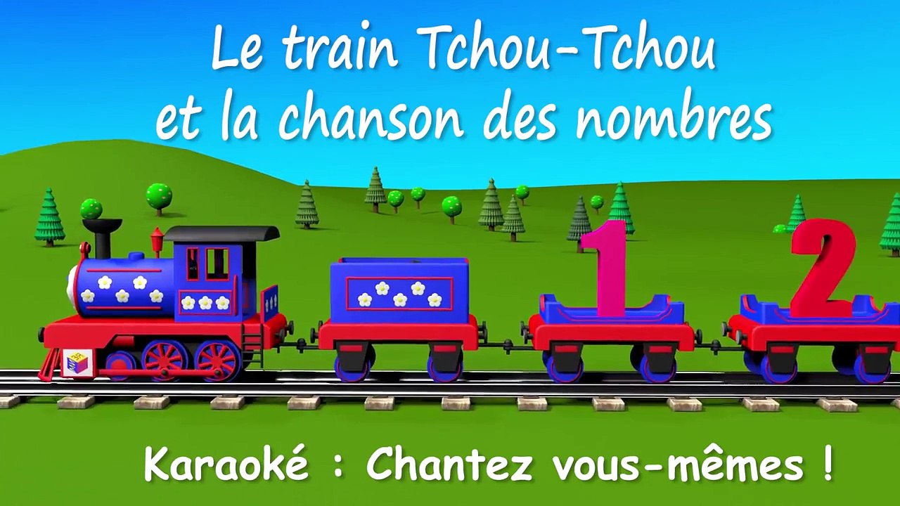 Le train Tchou Tchou et la chanson des nombres - Dessin animé éducatif et interactif Karaoké