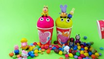 Peppa pig Play doh clay ice cream Cups M&Ms candy Hello kitty Minions inside out
