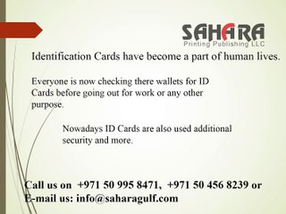 Best Quality Plastic Id Card Printing, Photo Printing in Dubai, Sharjah and throughout UAE