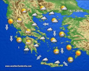 Η πρόγνωση του καιρού για την Τετάρτη  16-11-2016