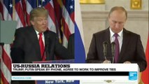 US - Trump and Putin speak by phone, agree to work together to improve ties