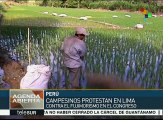 Campesinos de Perú rechazan proyectos que agotarían recursos hídricos