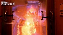 Gas Leak - Kitchen Explodes in Slow Motion - Mesmerizing
