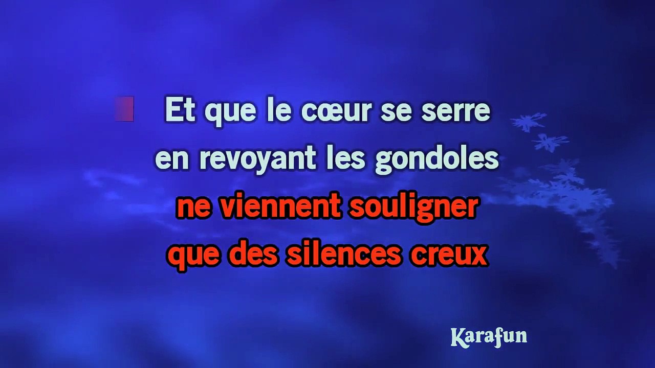 Charles Aznavour Que c'est triste Venise KARAOKE / INSTRUMENTAL