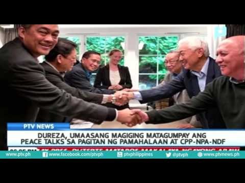 Dureza, umaasang magiging matagumpay ang Peace Talks sa pagitan ng pamahalaan at CPP-NPA-NDF