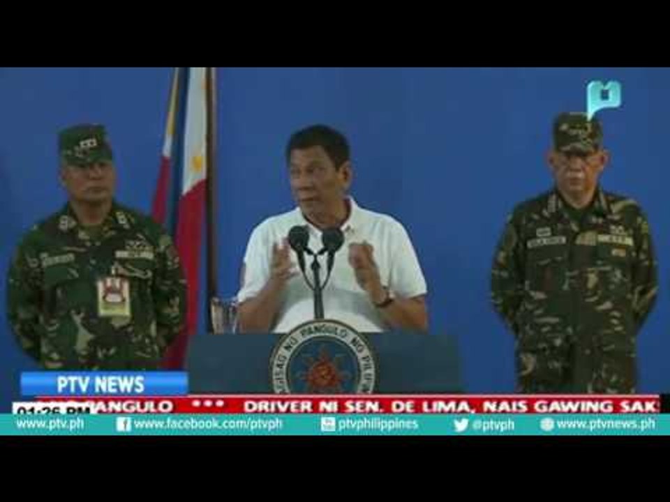 Pres. Duterte, muling tiniyak sa mga sundalo ang pagpapabuti sa kanilang mga kagamitan