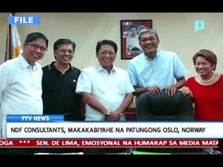 Mga consultant ng NDF, makakabiyahe na patungong Oslo, Norway