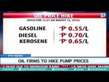 Oil firms to hike pump prices