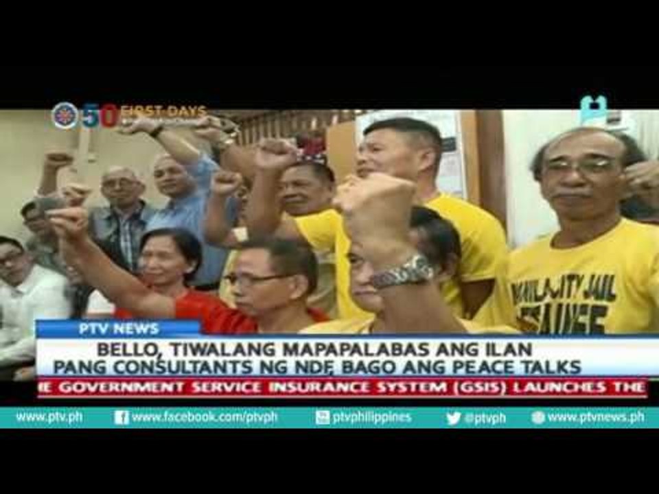 Bello tiwalang mapapalabas ang ilan pang NDF consultants bago ang peace talks