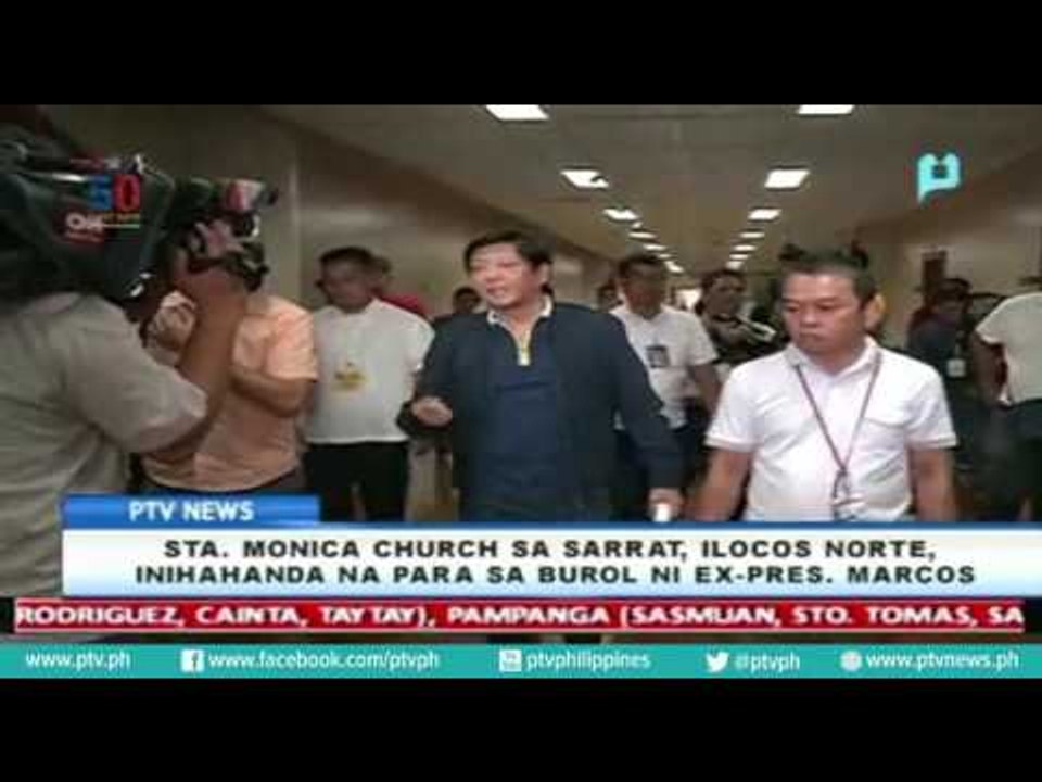 Sta. Monica Church sa Sarrat, Ilocos Norte, Inihahanda na para sa Burol ni ex-pres. Marcos