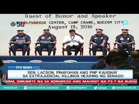Sen. Lacson pinayuhan ang PNP kaugnay sa extrajudicial killings hearing ng Senado