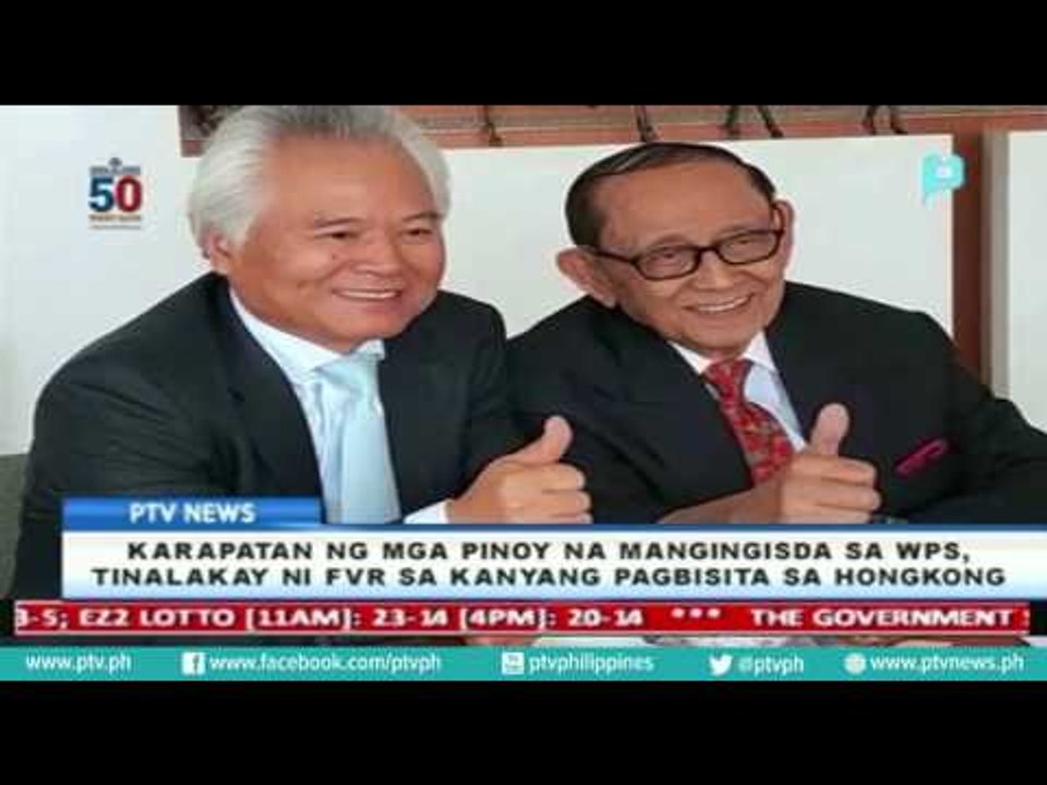Karapatan ng mga Pinoy na mangingisda sa WPS, tinalakay ni FVR sa kanyang pagbisita sa Hong Kong