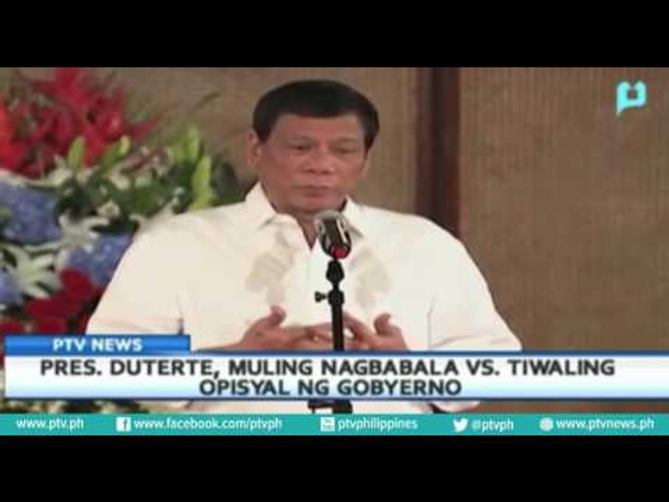 Pres. Duterte, muling nagbabala vs. tiwaling opisyal ng gobyerno