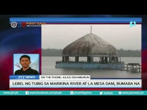 Lebel ng tubig sa Marikina river at La Mesa dam, bumaba na