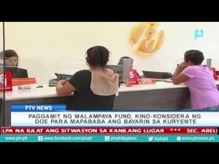 Paggamit ng Malampaya fund, kino-konsidera ng DOE para mapababa ang bayarin sa kuryente