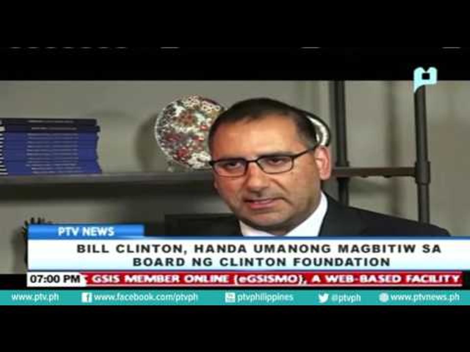 Bill Clinton, handa umanong magbitiw sa board n...