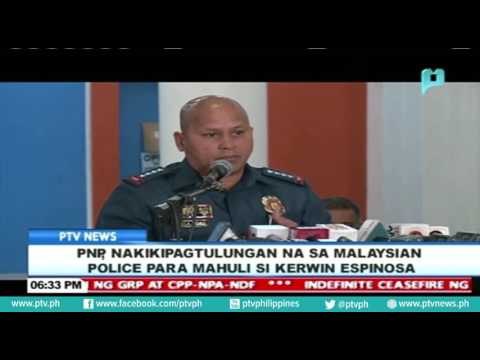 PNP nakikipagtulungan na sa Malaysian police para mahuli si Kerwin Espinosa