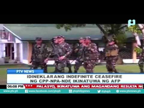 Idineklarang 'indefinite ceasefire' ng CPP-NPA-NDF, ikinatuwa ng AFP