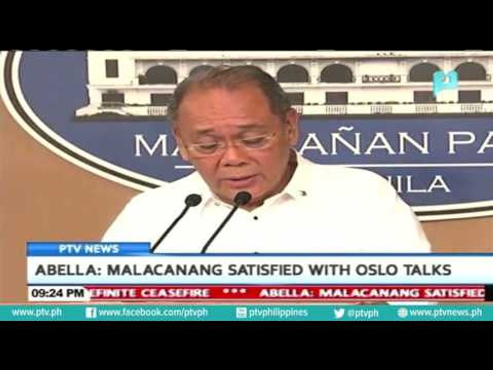 Abella: Malacañang satisfied with Oslo talks