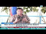 President Rody Duterte satisfied with initial results of peace talks