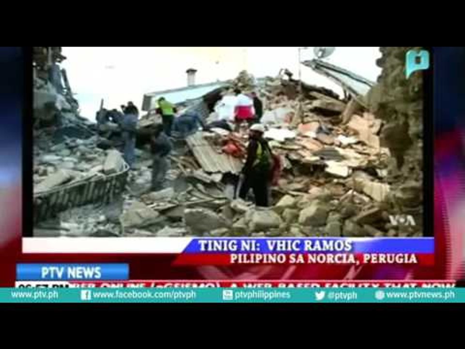 Mga Pilipino sa Italy, ligtas matapos ang 6.2 magnitude na lindol