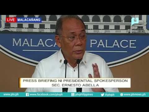 Press briefing ni Presidential Spokesperson Sec. Ernesto Abella, August 26, 2016