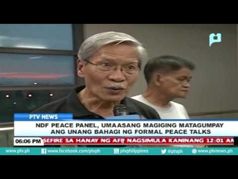 NDF Peace Panel, umaasang magiging matagumpay ang unang bahagi ng formal peace talks