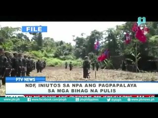 NDF, iniutos sa NPA ang pagpapalaya sa mga bihag na pulis