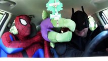 Superheroes Dancing in Car - Batman, Spiderman, Frozen Elsa, and Iron Man - Superheroes in Real Life