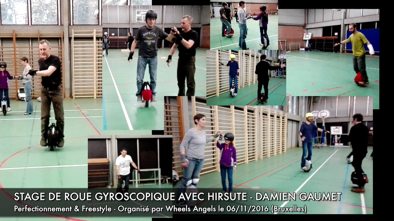 Stage de roue gyroscopique avec Wheels Angels & Hirsute - Damien Gaumet (Bruxelles 06/11/16)