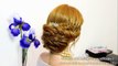 Wedding updo. Bridal hairstyles for long hair with braids.