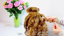 Wedding prom hairstyle for long hair. Tutorial.  Bridal Look