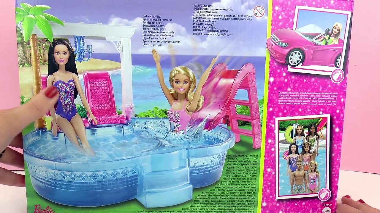 Barbie Glam Pool   Super piscine avec toboggan, transats et cocktails rafraîchissants