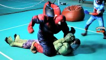 Spiderman And Captain America Vs Hulk Death Match Superhero Real Life Fight Video For Children
