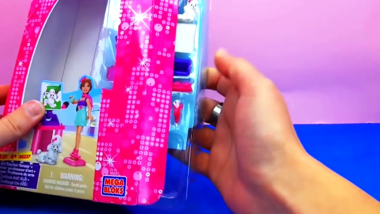 Barbie Art Teacher Teresa Mega Bloks Unboxing   français barbie doll build n style